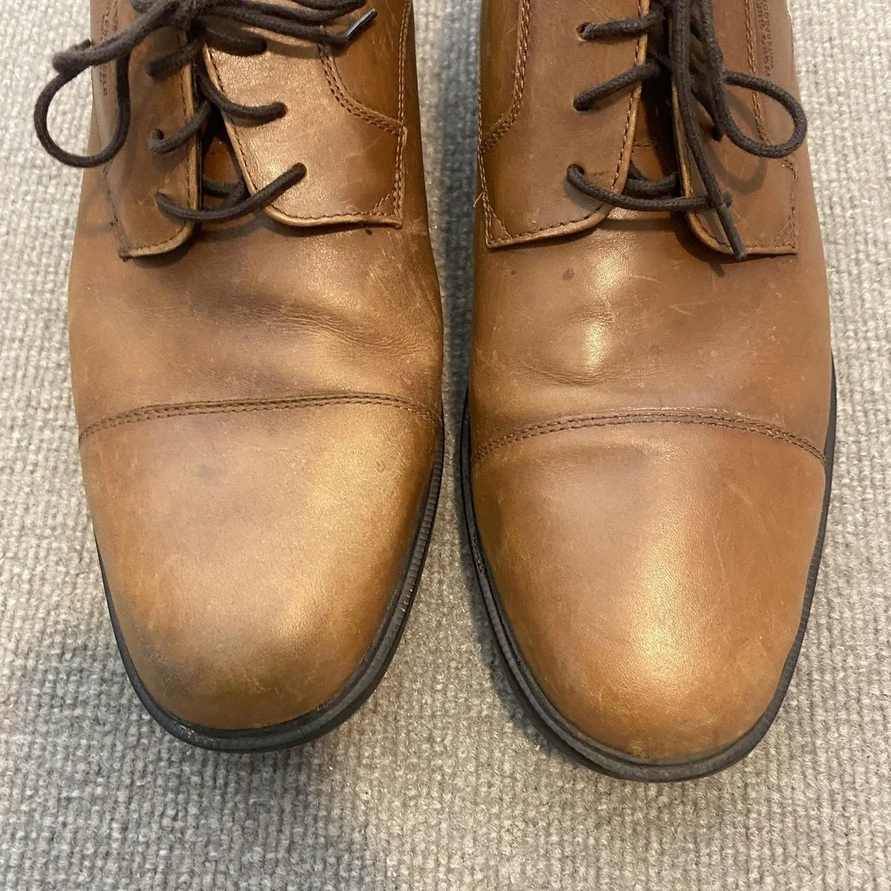 Rockport Shoes Mens Size 12 Brown Leather Derby Dress Waterproof V81479